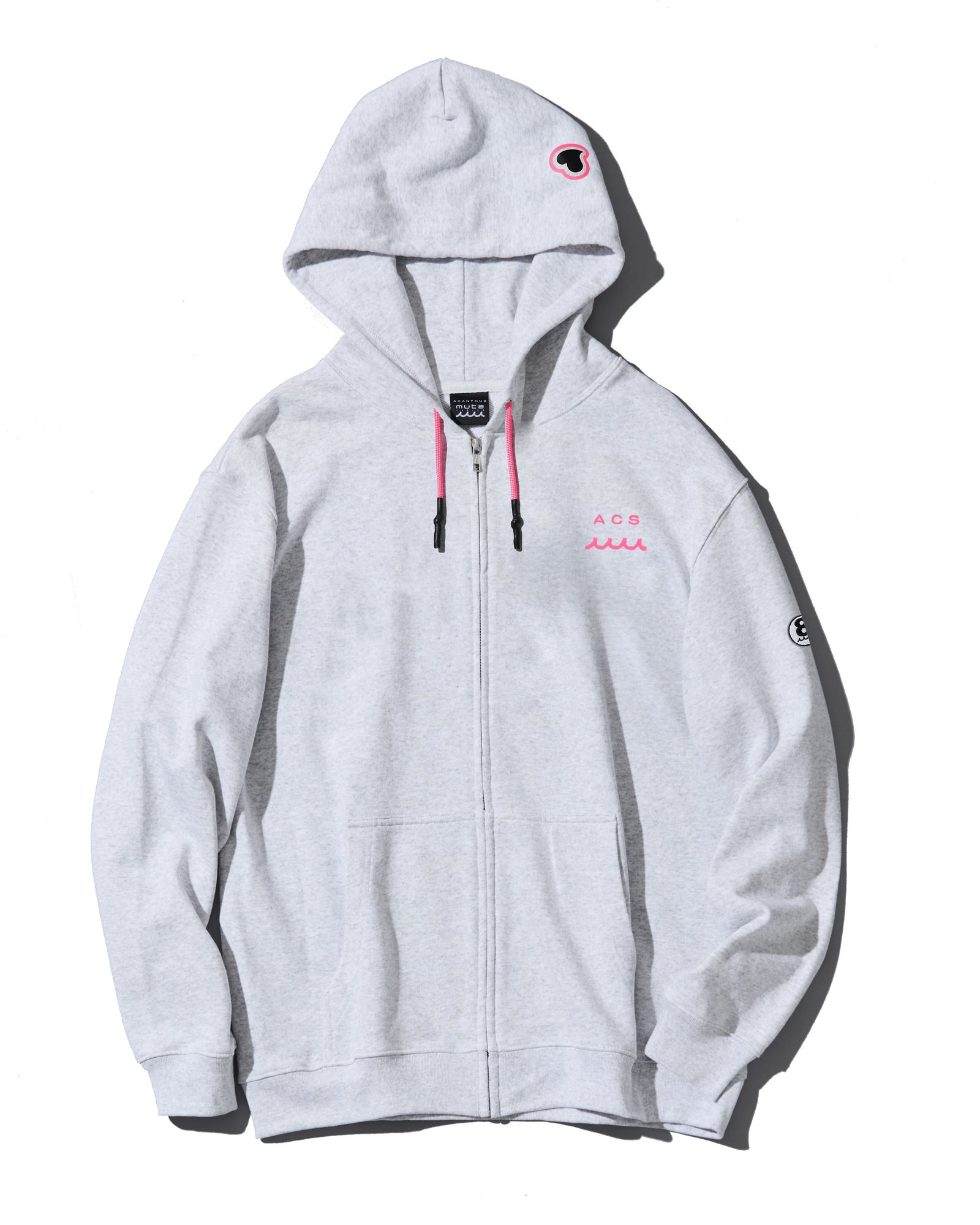 ⭐︎先行予約⭐︎ mutaMARINE x ACANTHUS / muta sweet Logo Zip-Up hoodie / ジップパーカー / GREY 【MA2670】