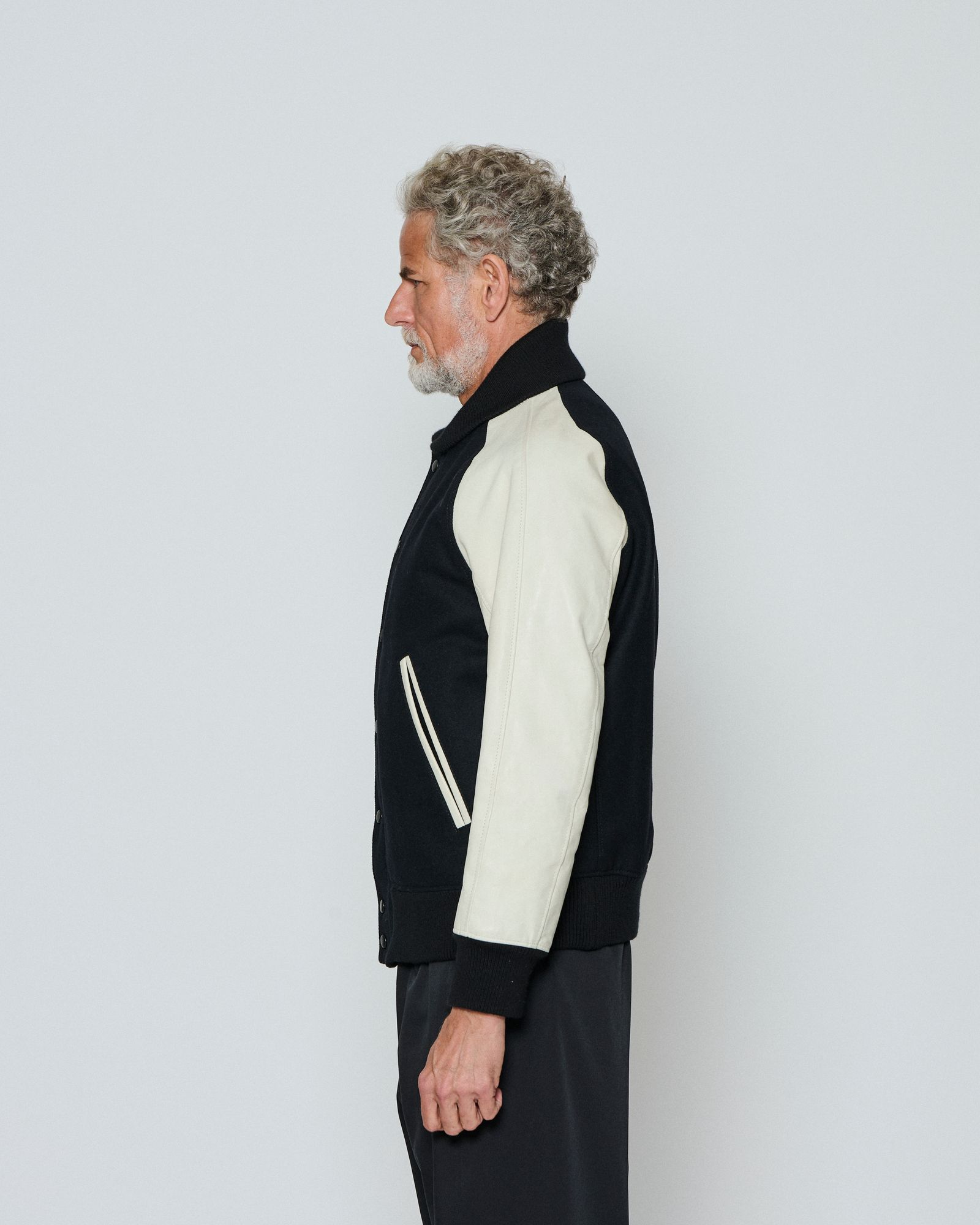 ☆先行予約販売☆  Studium Jacket / スタジアムジャケット / BLACK WHITE 【ST2301】