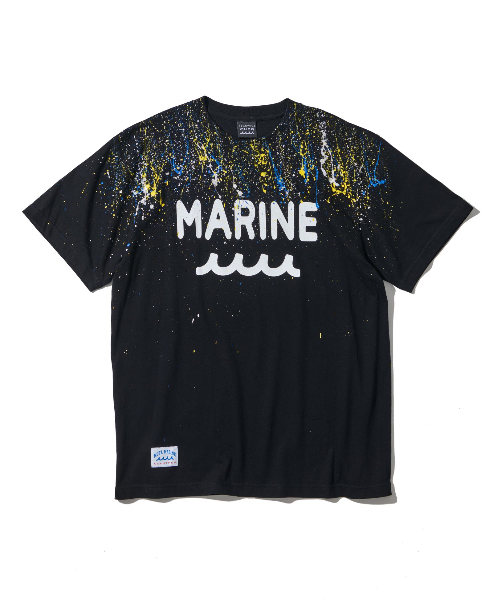 ☆先行予約☆muta MARINE × ACANTHUS  / スプラッシュマリンロゴTシャツ  /  Splash Marine Logo Tee / BLACK【MA2614】