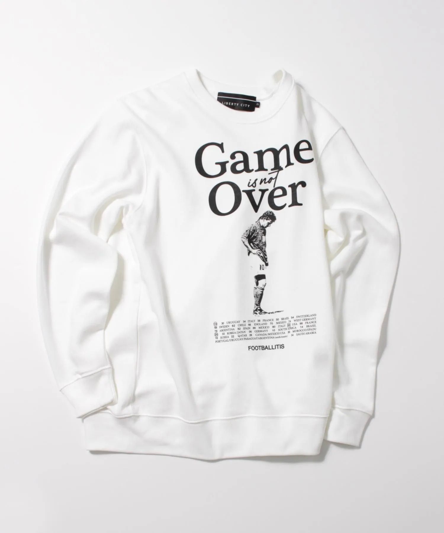 【FOOTBALLITIS】[GAME OVER] ライト・スウェット・クルーネック / トレーナー / WHITE [253242RB]