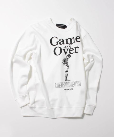 【FOOTBALLITIS】[GAME OVER] ライト・スウェット・クルーネック / トレーナー / WHITE [253242RB]