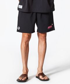 ACANTHUS × muta MARINE / muta sweet logo shorts / ショートパンツ / BLACK【MA2527】