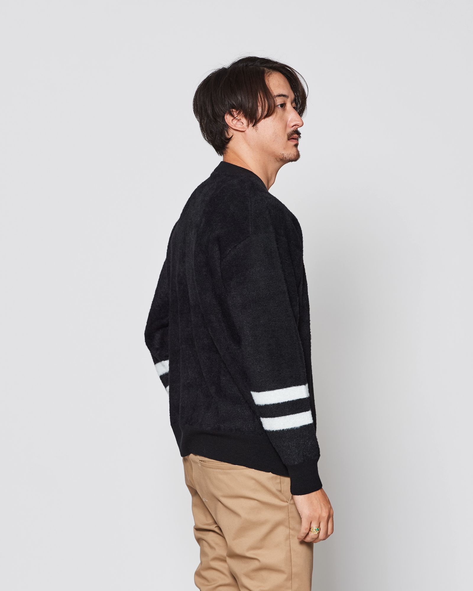☆先行予約販売2025年10月下旬～11月下旬頃入荷予定☆ ACANTHUS × muta MARINE / muta Fur Knit Crewneck / ニット / BLACK 【MA2544】