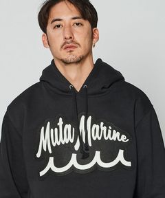 ACANTHUS x muta MARINE / muta Script Logo Hooded Sweatshirts / パーカー / BLACK / MA2432