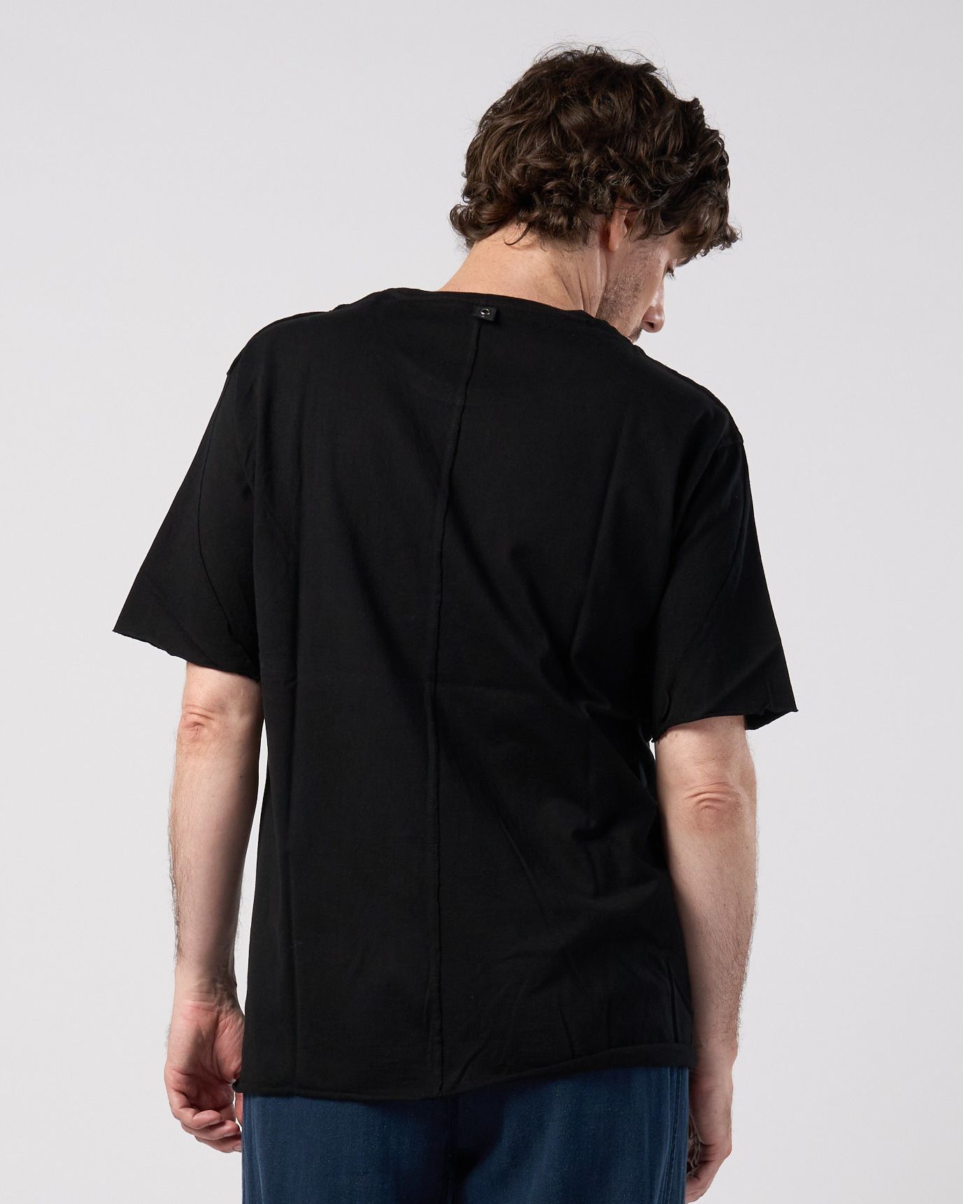 ☆先行予約☆ wjk  / カットオフクルーネック半袖Tシャツ / cut-off crew-neck S/S / deep black【7001 js01k】