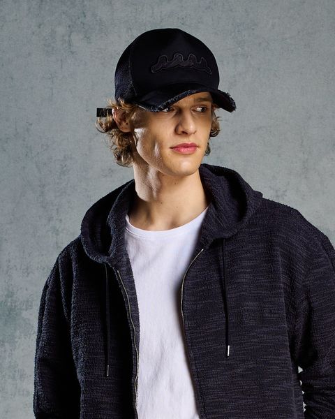 ☆先行予約☆ muta × wjk  / ウェーブ カットオフ メッシュキャップ / wave cut-off mesh cap / BLACK 【810 mw05i】