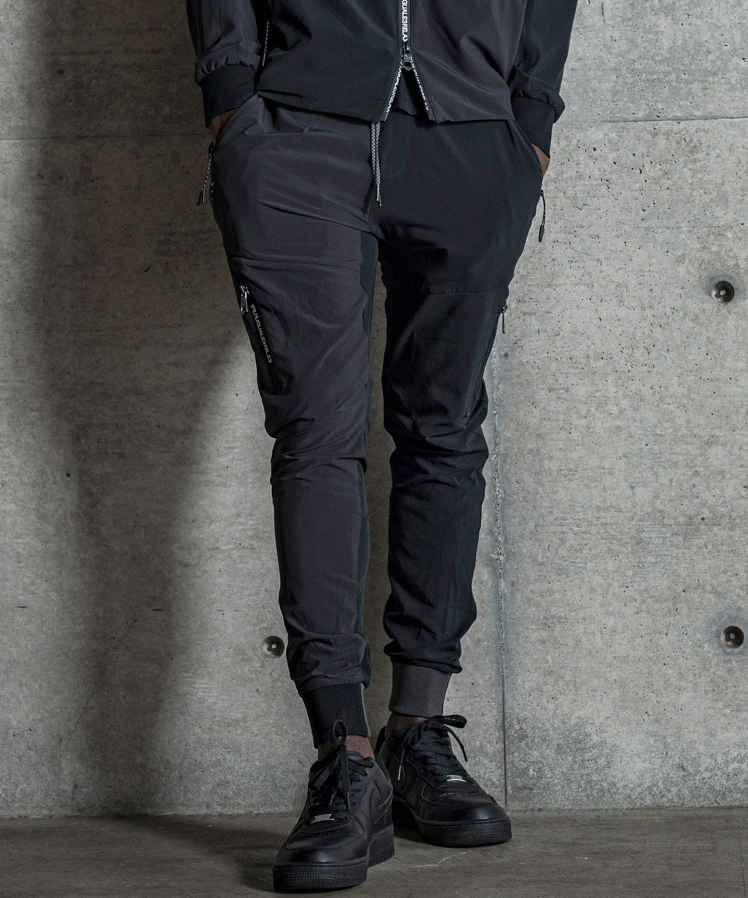 バイカラーランニングパンツ / ブラック【USB-26034】