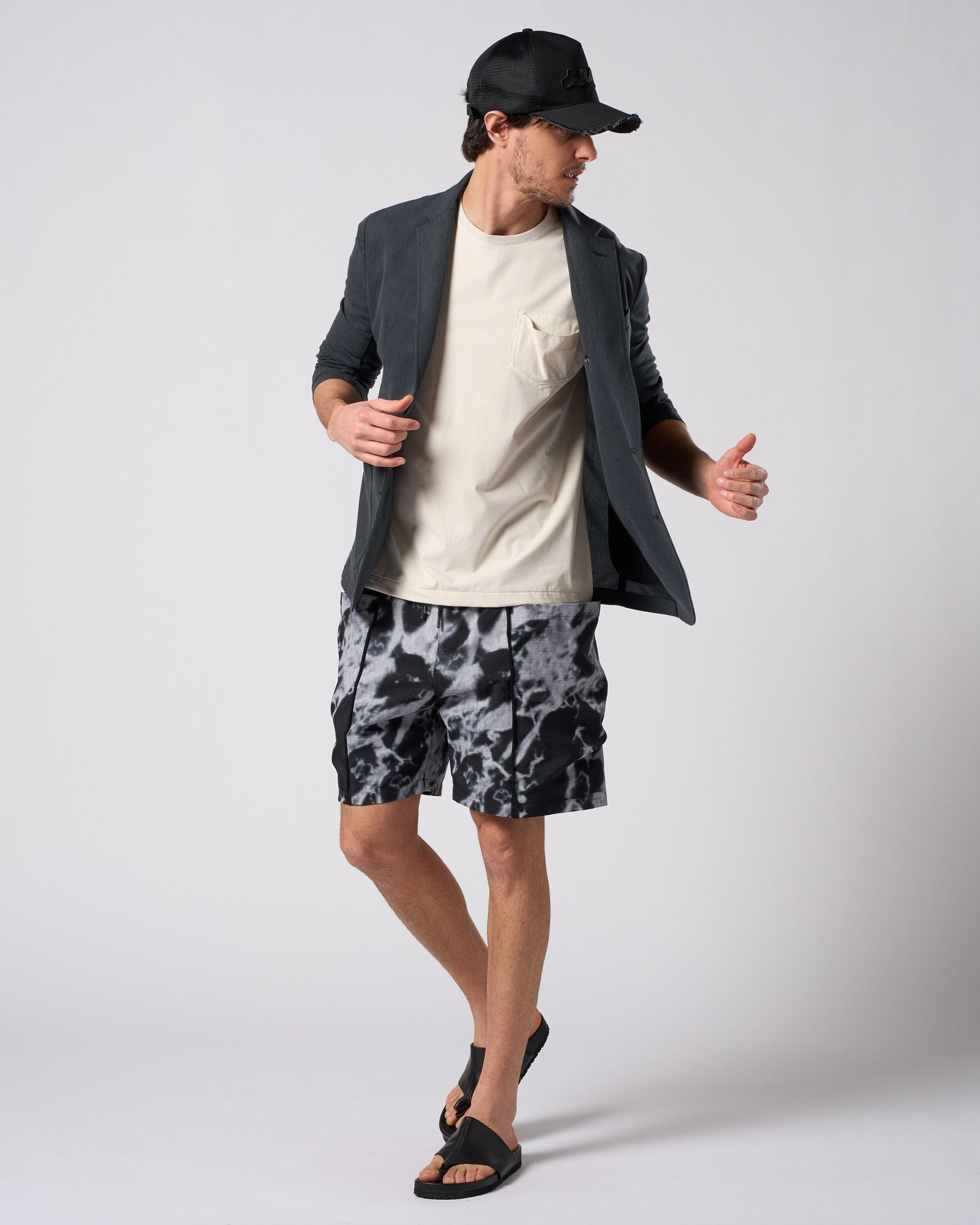 ☆先行予約☆ muta × wjk  / ウェーブ カットオフ メッシュキャップ / wave cut-off mesh cap / BLACK 【810 mw05i】