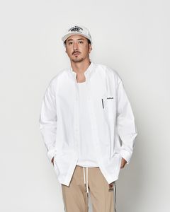 ☆先行予約☆muta MARINE × ACANTHUS  / オーバーサイズバンドカラーシャツ / Oversized Band Collar Shirt / WHITE【MA2630】