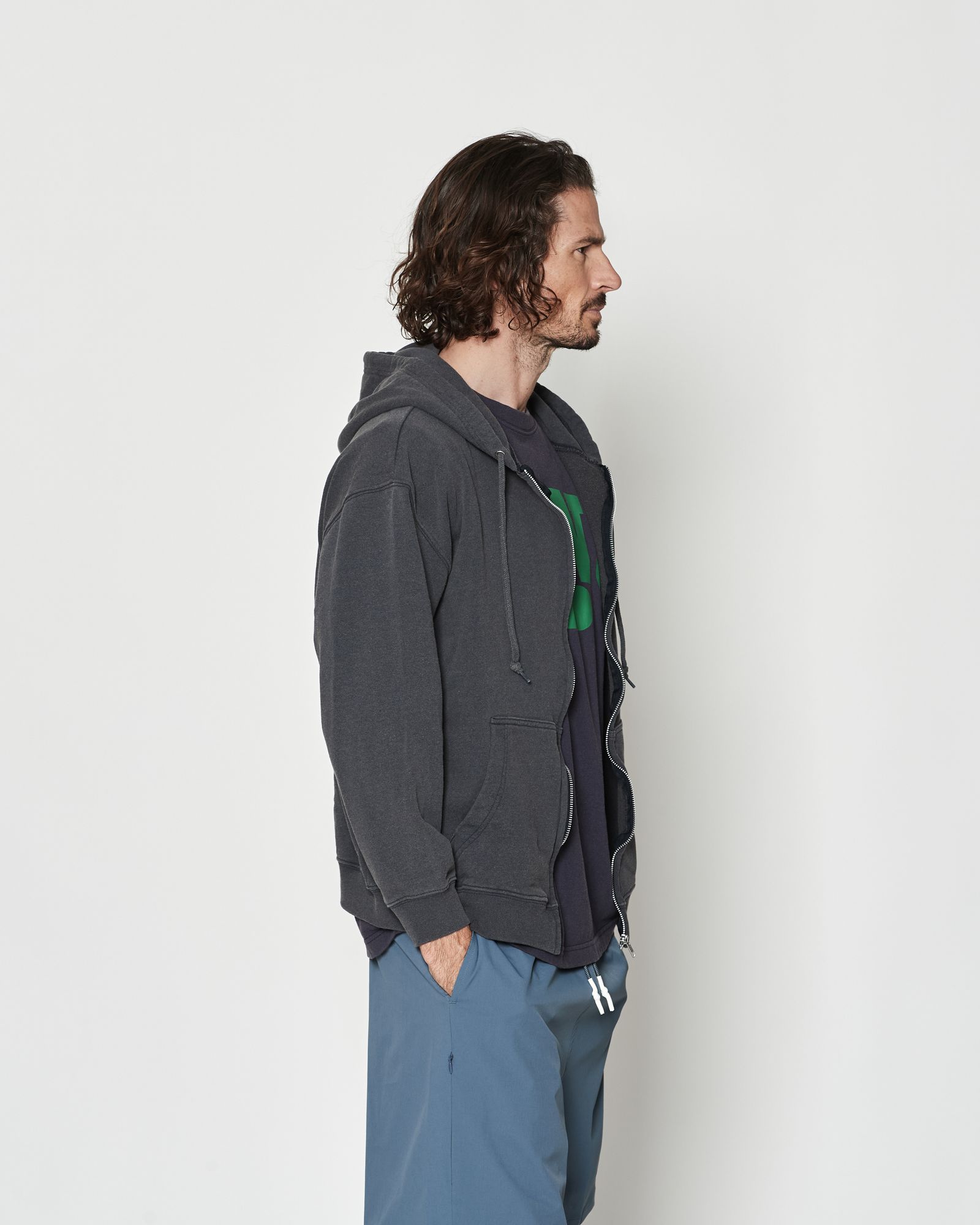 ☆先行予約☆ エイジングカレッジロゴ スウェットジップフーディー / パーカー / Aging College Logo Zip Up Hooded Sweatshirt / NAVY【HJ2601】