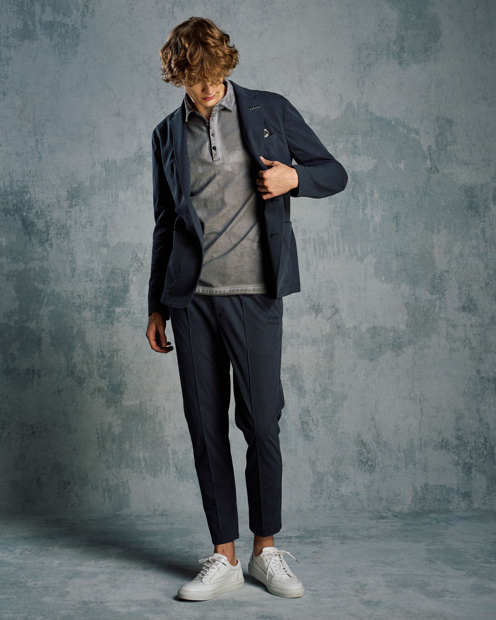 ☆先行予約☆ muta × wjk  / カットオフ ポロシャツ / cut-off polo S/S(printed)T / D.GRAY [705 mw04i]