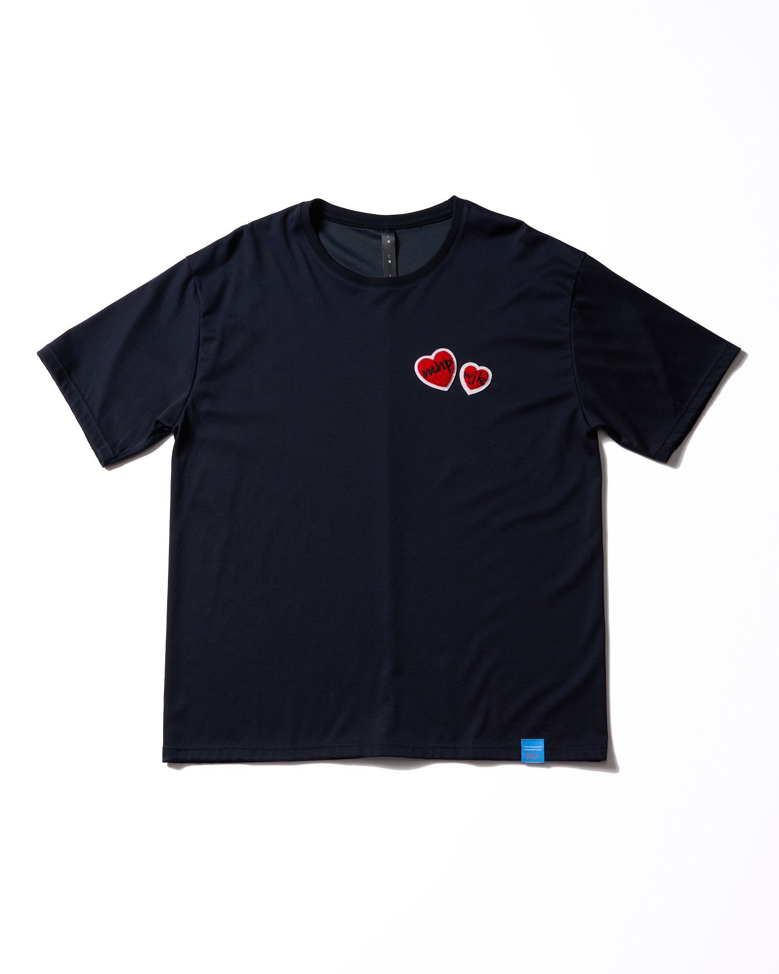 ☆先行予約☆Maison Honoré Paris× wjk  / 2ハートパッチクールタッチ半袖Tシャツ / 2-heart patch cool touch S/S / navy×red【712 hw02k】