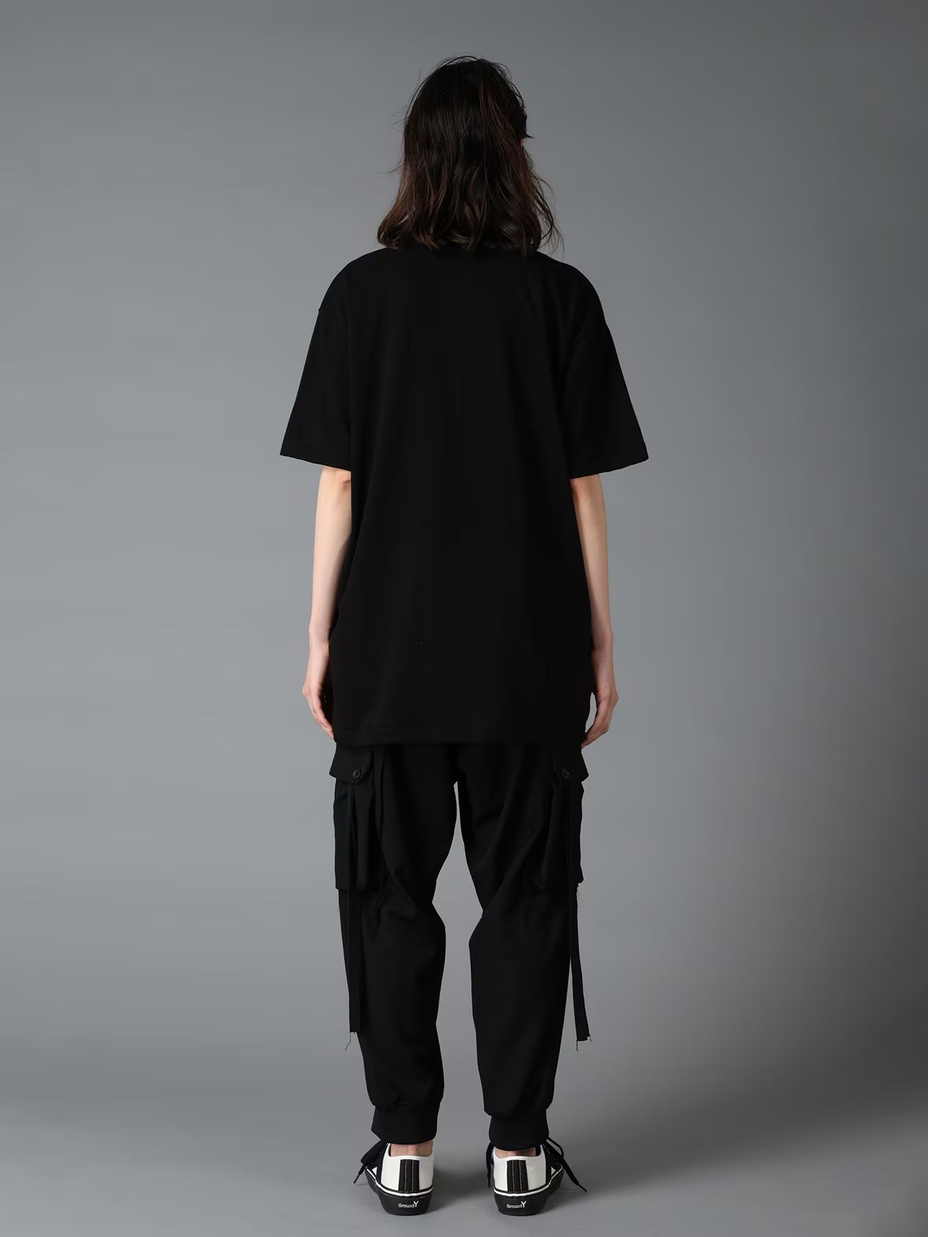 JERSEY CAT AND EDELWEISS T-SHIRT / BLACK [GW-T78-070-2]