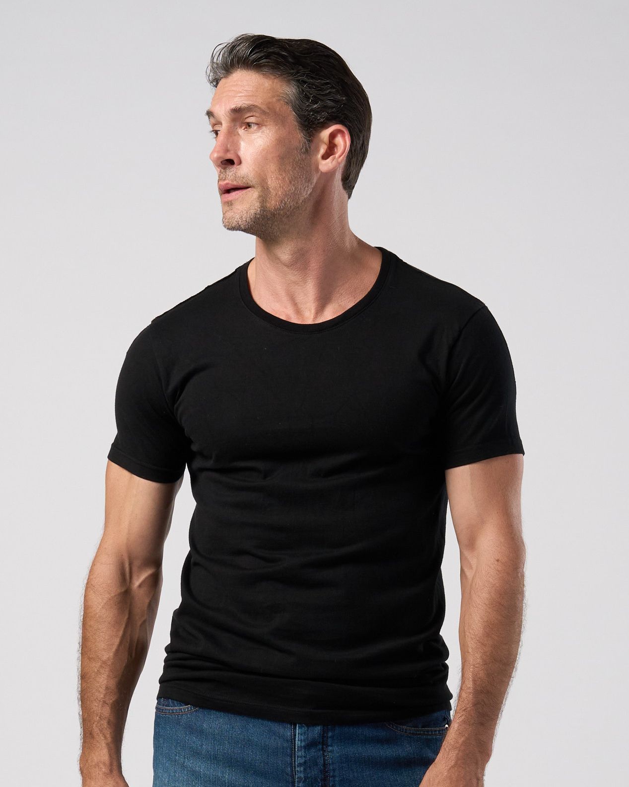 ☆先行予約☆ wjk  / スリムベーシッククルーネック半袖Tシャツ / slim basic crew-neck S/S / deep black【7005 js01k】