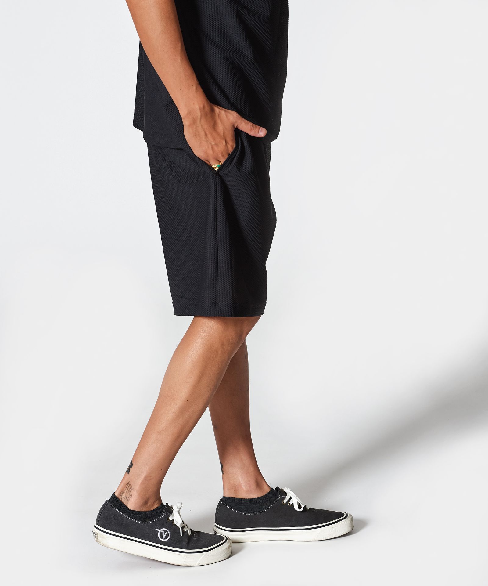 ACANTHUS × muta MARINE / muta Mesh Easy Shorts / メッシュイージーショーツ / BLACK【MA2521】