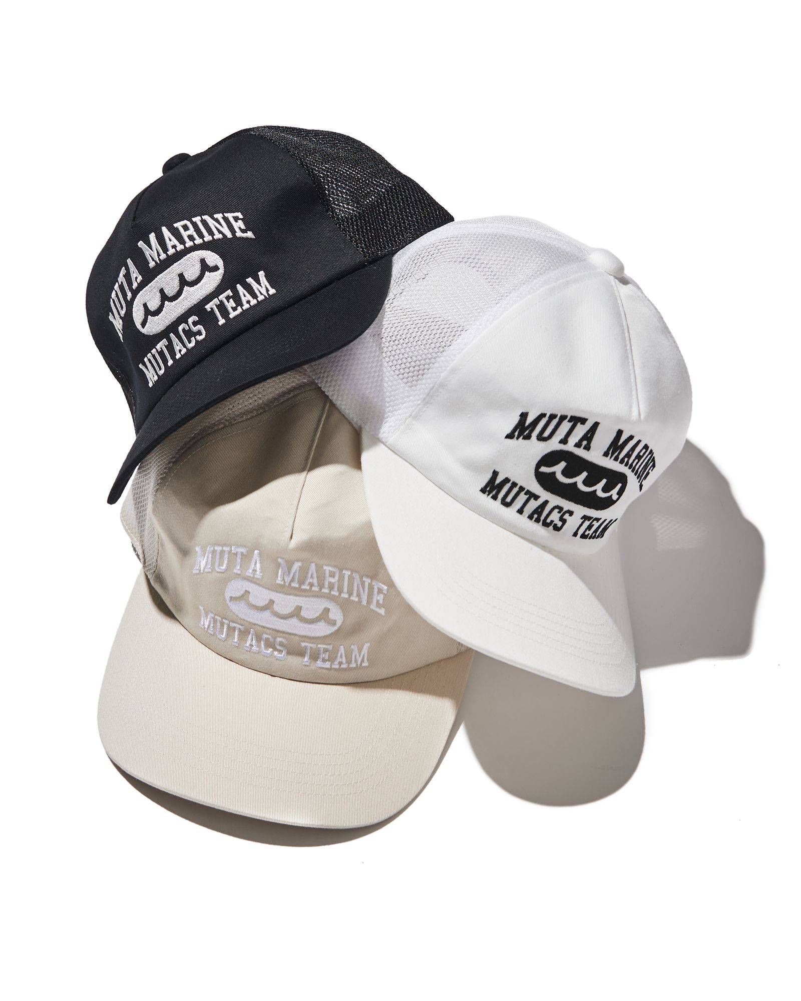 ☆先行予約☆muta MARINE × ACANTHUS  / カレッジロゴメッシュキャップ / College Logo Mesh Cap / WHITE 【MA2622】