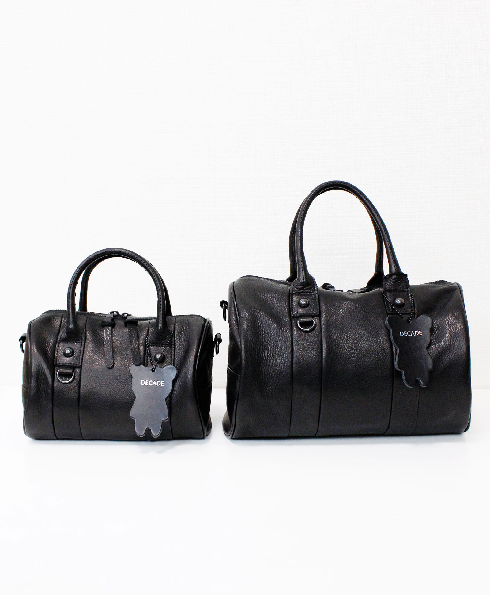 オイルドカウレザー・ミニボストンショルダーバッグ / Oiled Cow Leather Mini Sholder BOSTON BAG / B-BLACK [DCD-01516 B-BK]