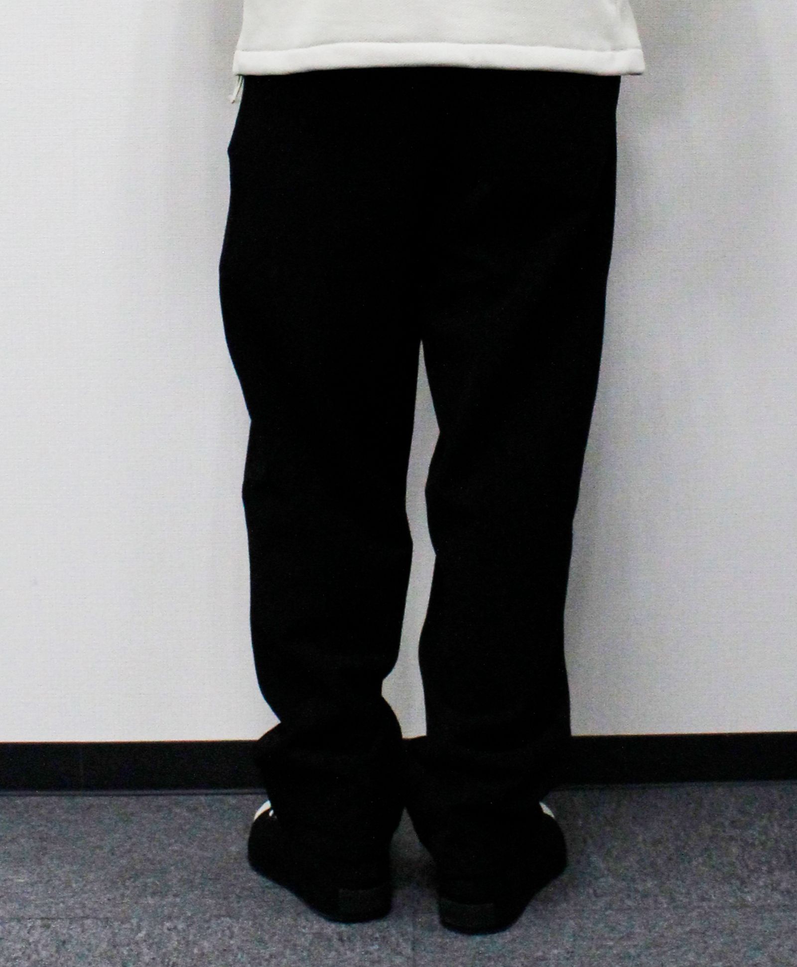 VISLYカシミヤタッチワンタックワイドパンツ / ブラック[65512]