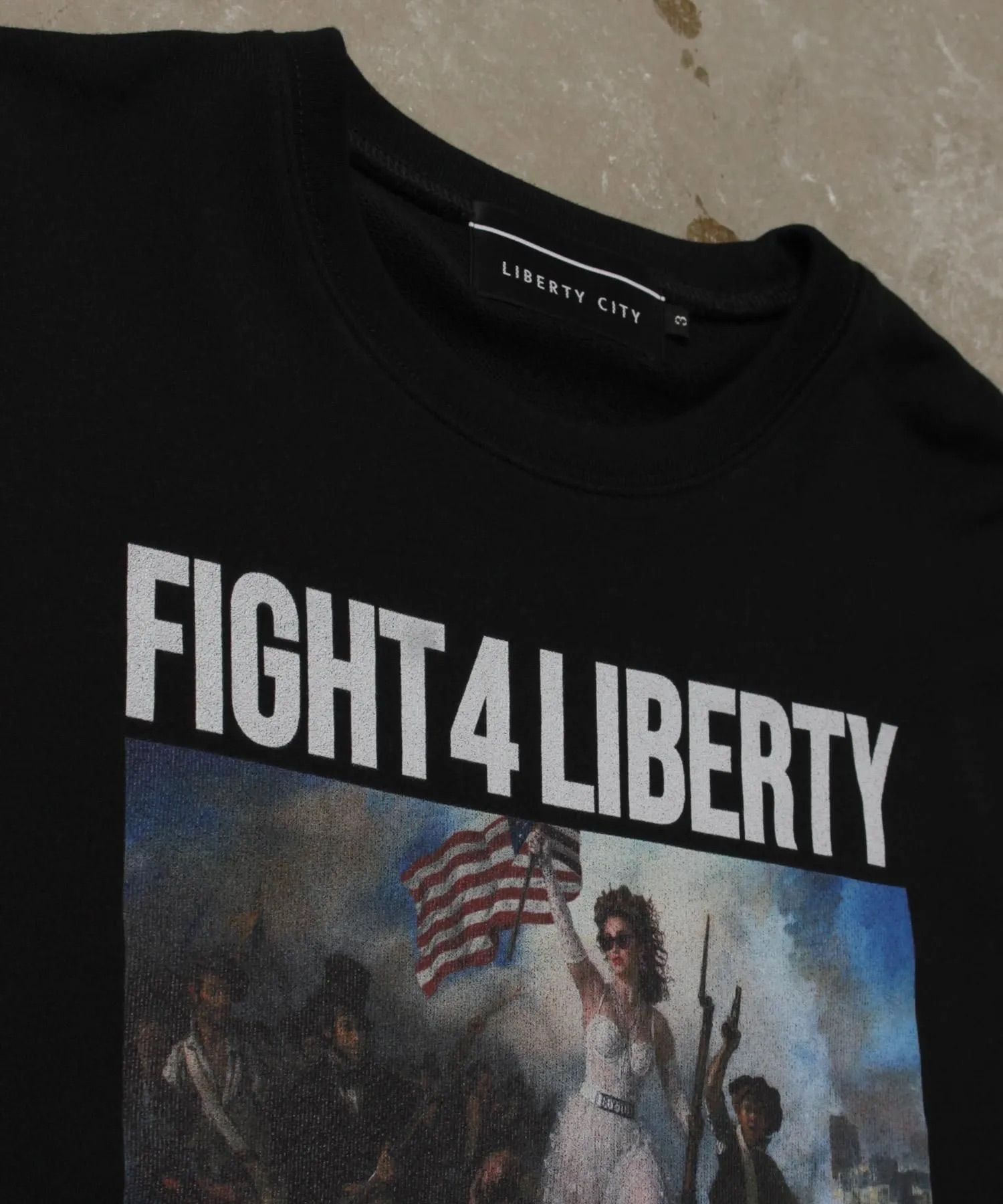 [Liberty Leading the People] ライト・スウェット・クルーネック / トレーナー / BLACK [263424MD]