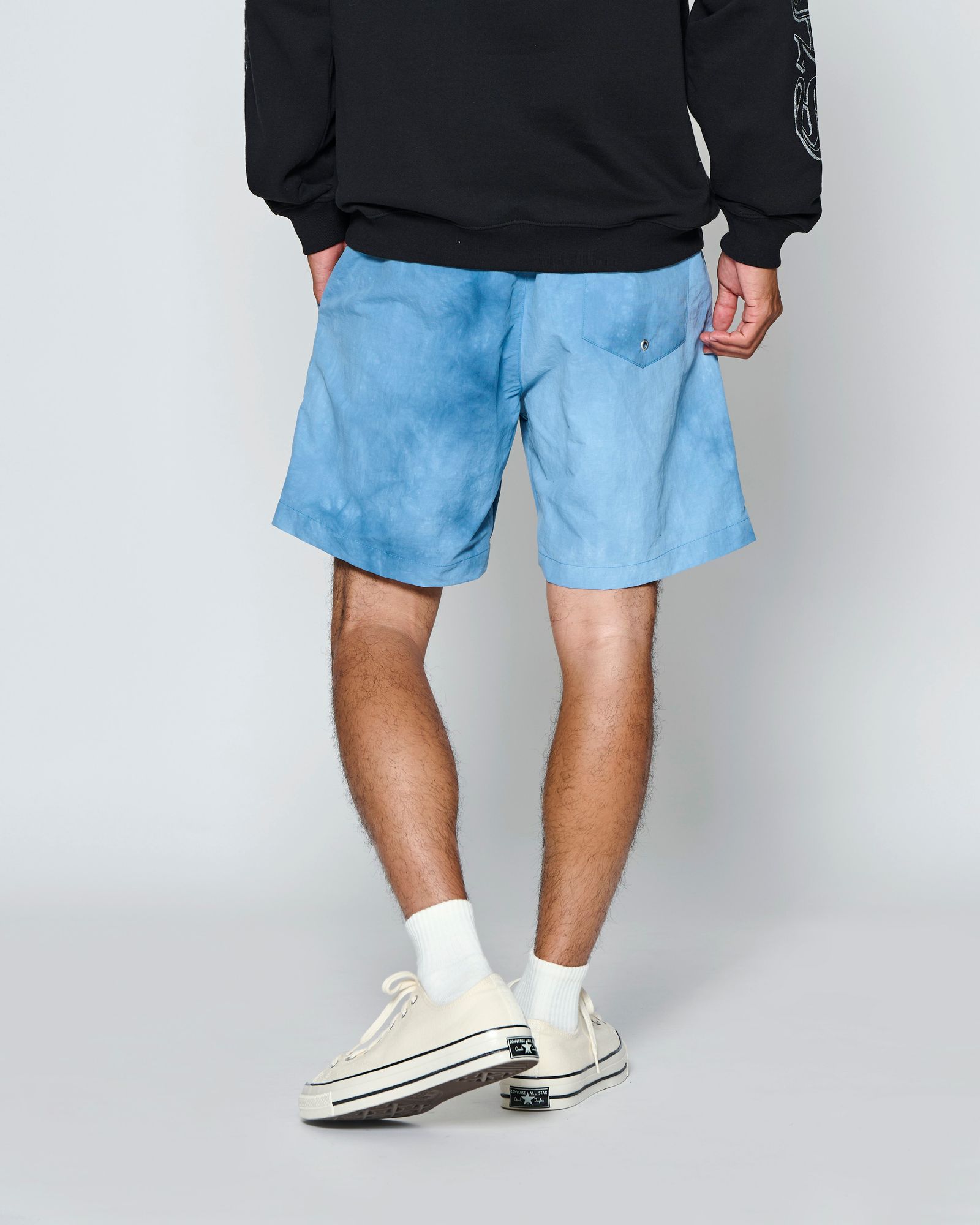 ☆先行予約☆muta MARINE × ACANTHUS  / Wネームロゴショーツ /  W-name logo S/S shorts / BLUE 【MA2729】