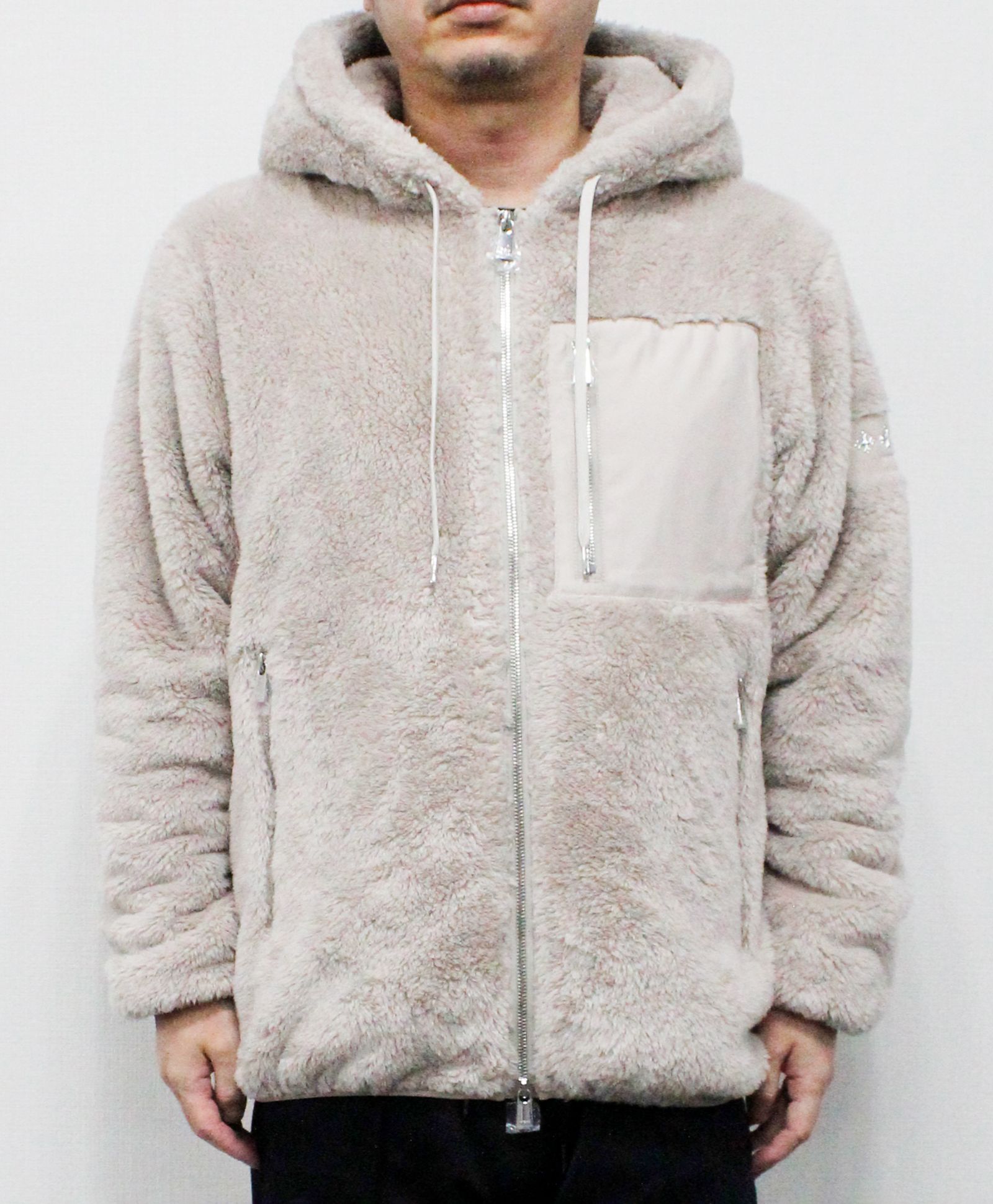 フード付き ボアブルゾン / MENFI /  メンフィ / L.GRAY [MJXA0212033588]