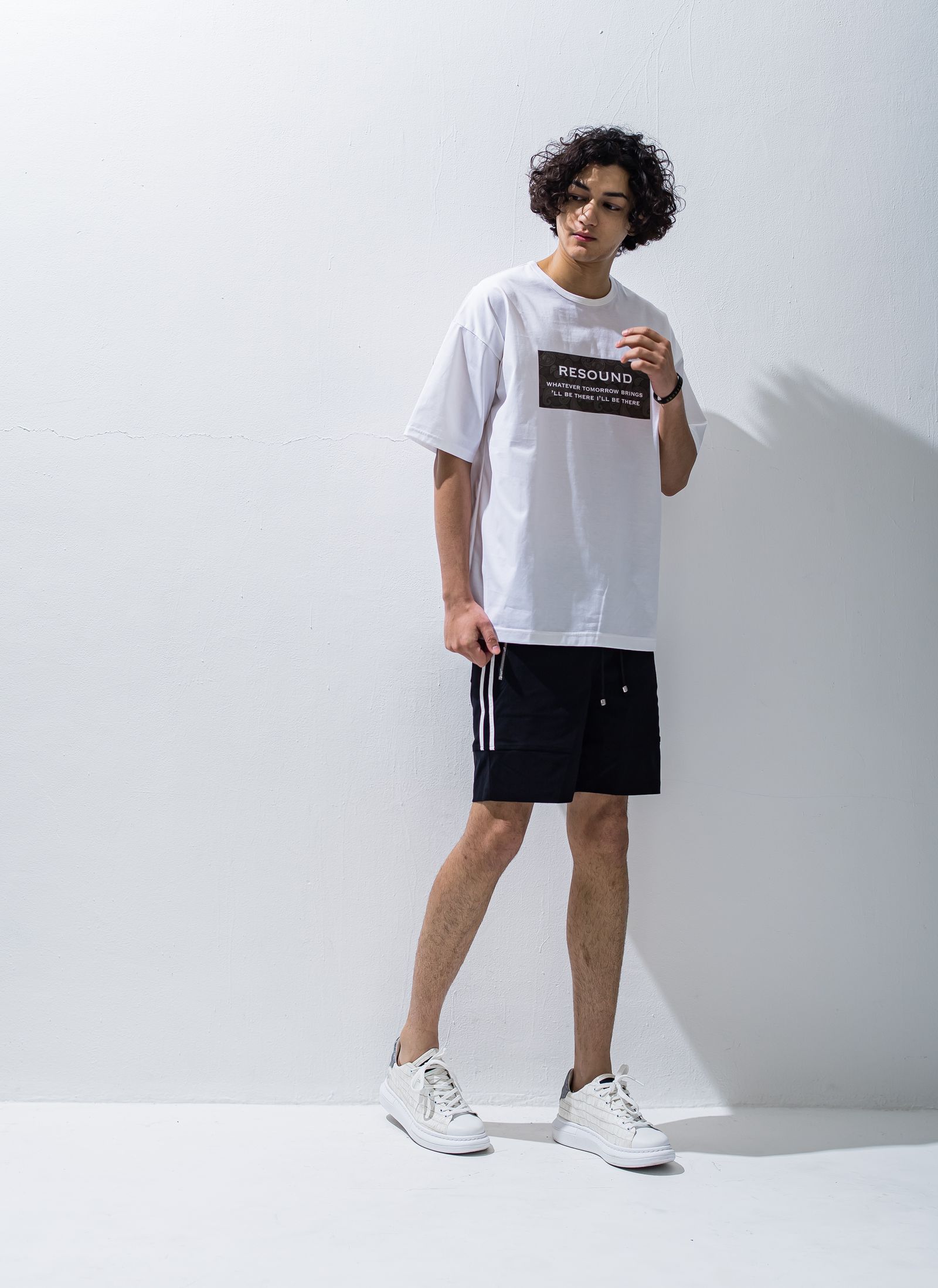 RESOUND CLOTHING - Johnson NYLON HP / ナイロンハーフパンツ / BKWH