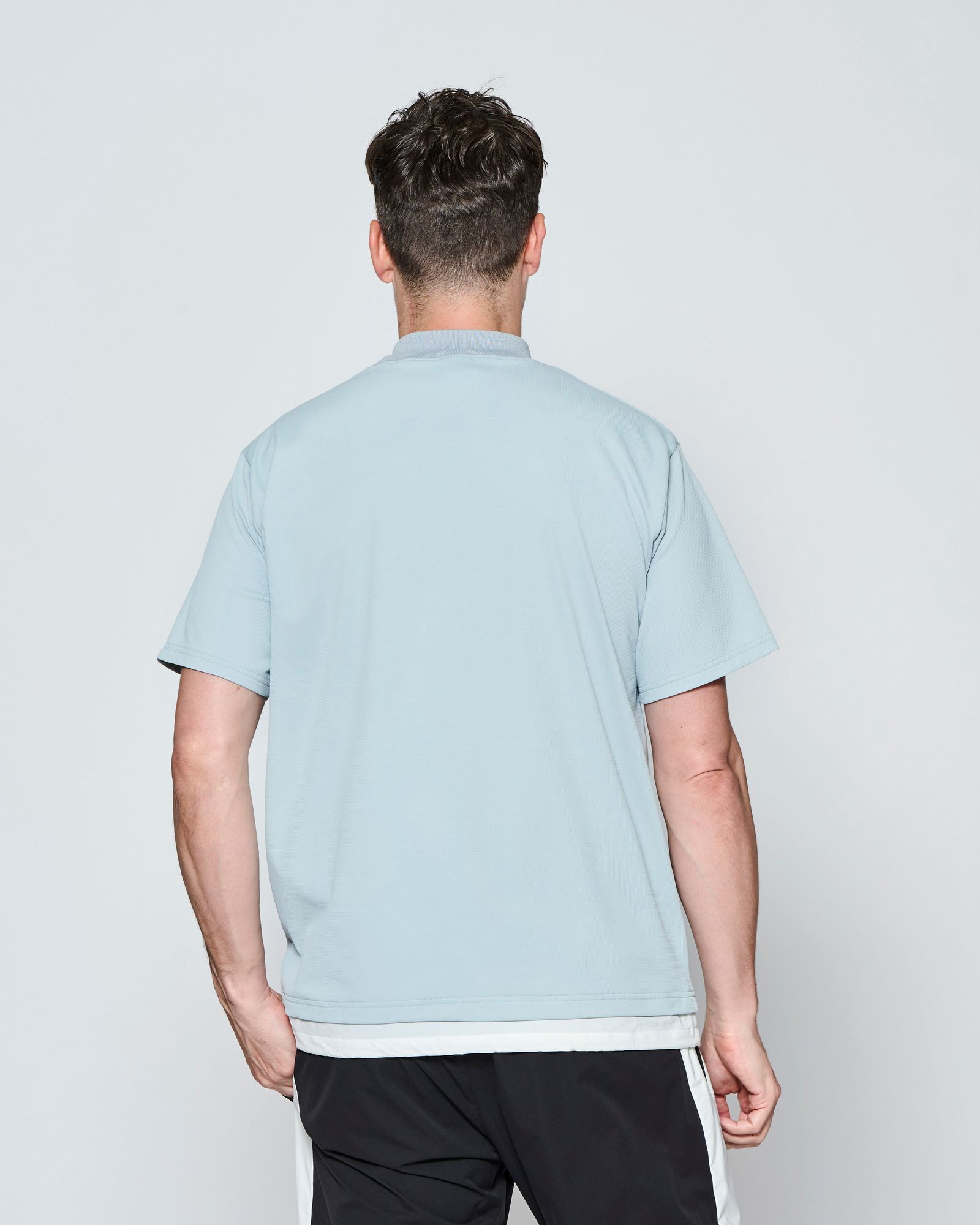 ☆先行予約☆muta MARINE × ACANTHUS  / メッシュモックネック半袖Tシャツ /  Mesh Mockneck S/S Top / GREY【MA2714】