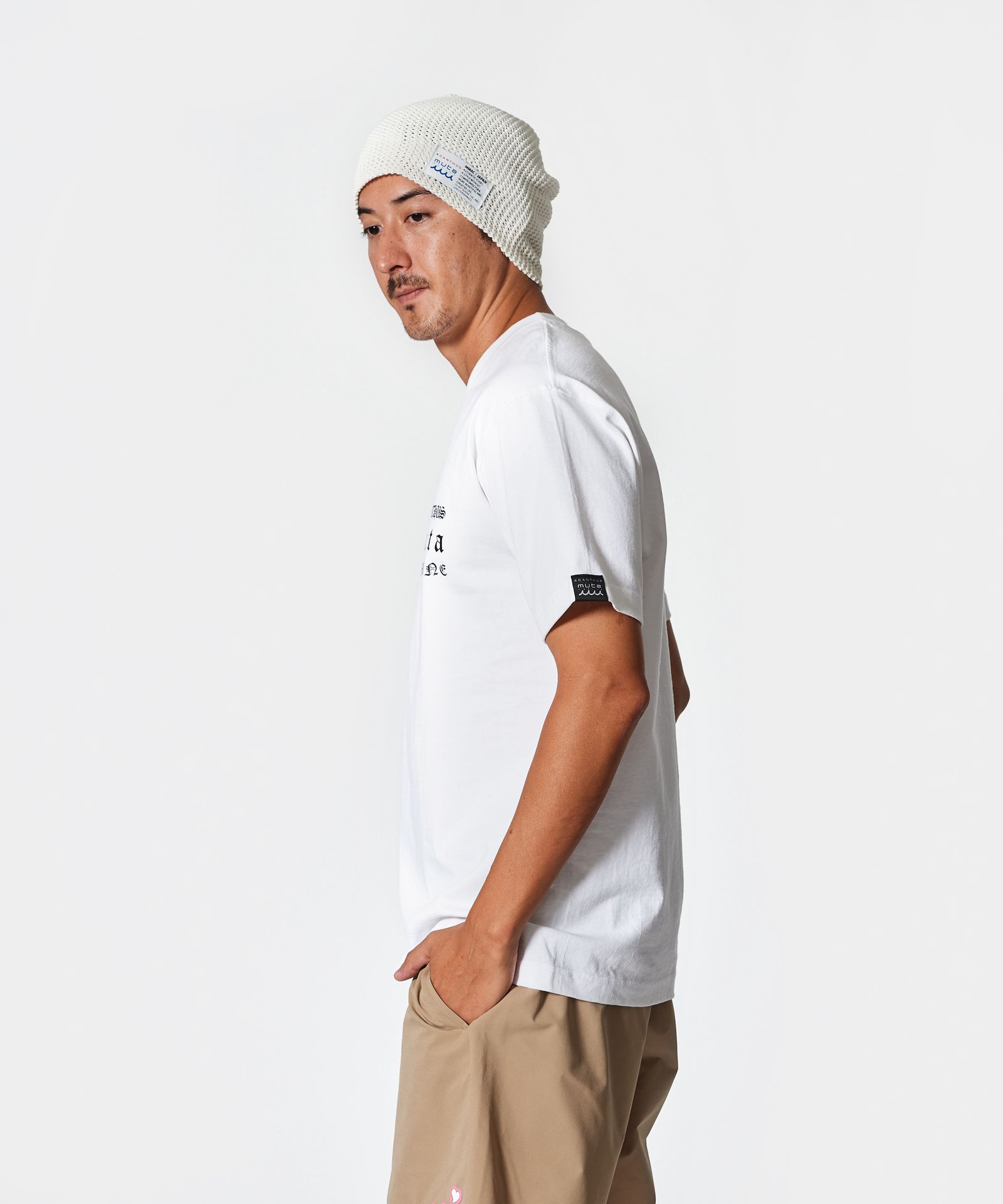 ACANTHUS × muta MARINE / muta muta Old Logo Tee×PRO TAG BODY / ロゴTシャツ / WHITE【MA2524】