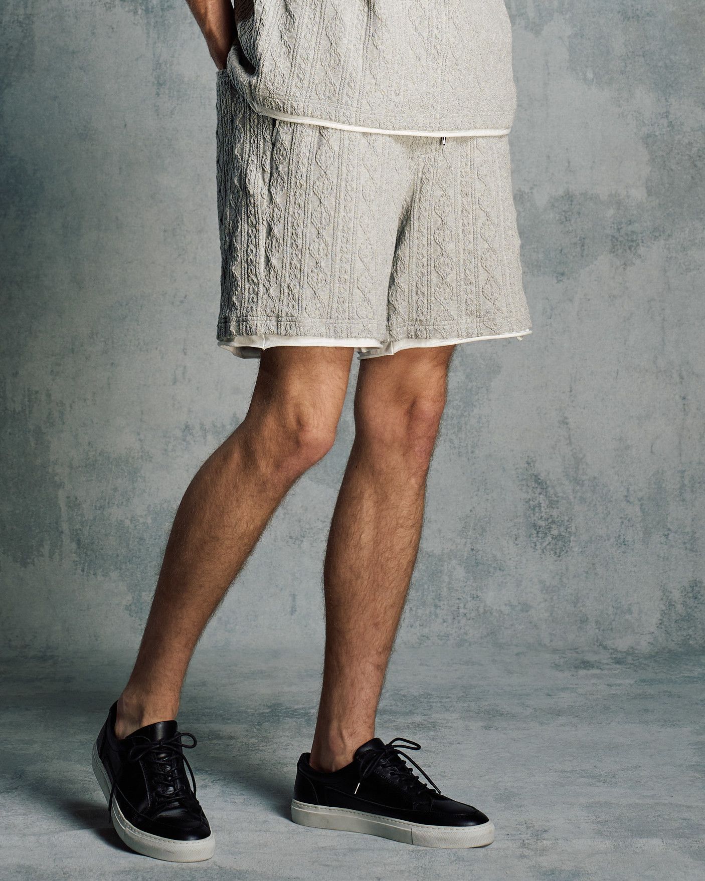 ☆先行予約☆ ジャガードサマーニットショーツ /  jacquard summer knit shorts / T.GRAY [5401 kc01i]