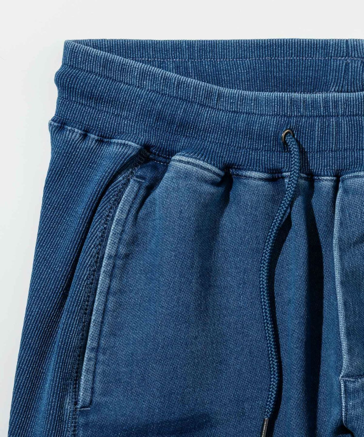 カモ柄ジョグデニムパンツ / インディゴ【USB-26060】