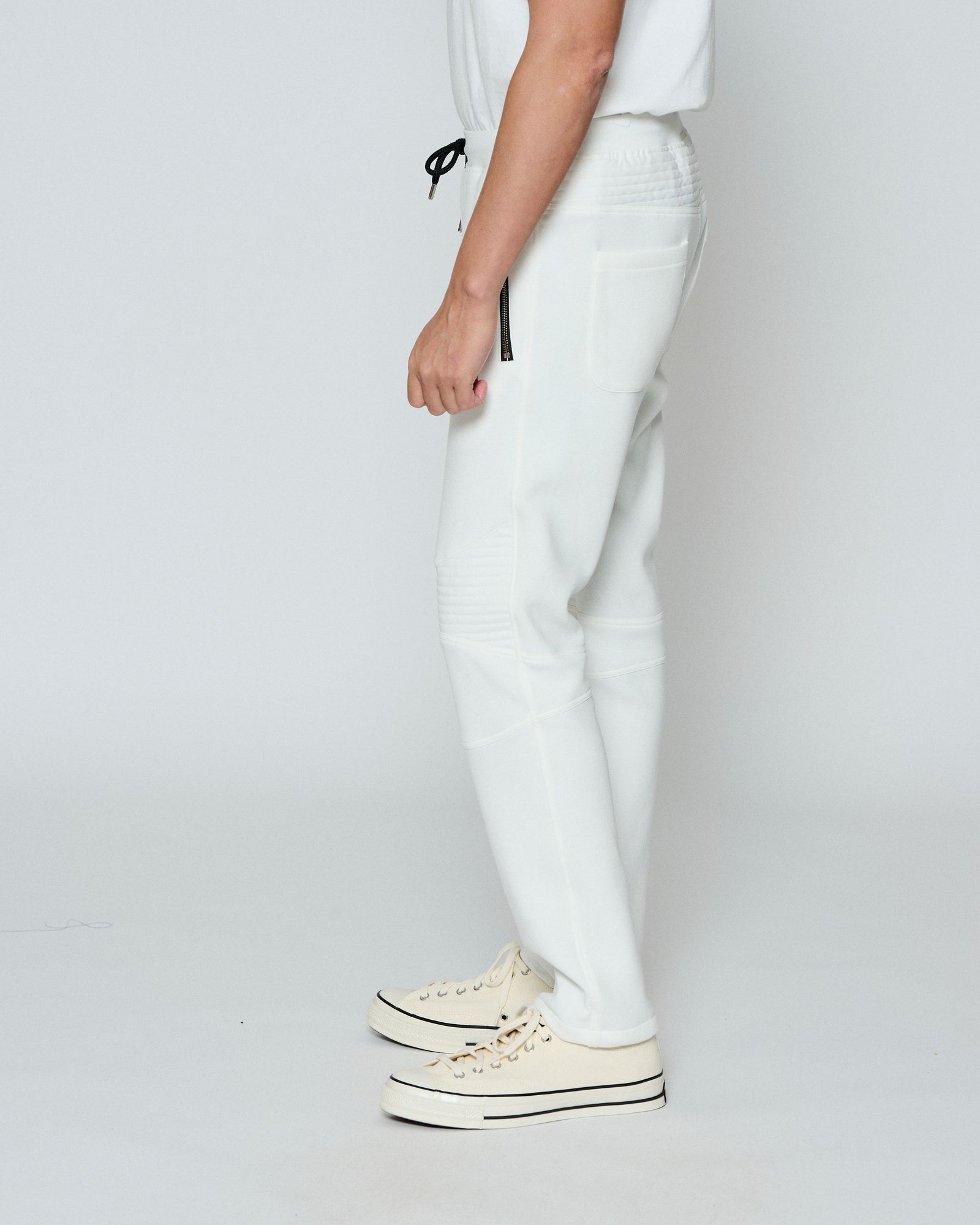 ☆先行予約☆ muta MARINE × ACANTHUS  / バイカーパンツ /  Double-knit Biker Pants / WHITE【MA2653】