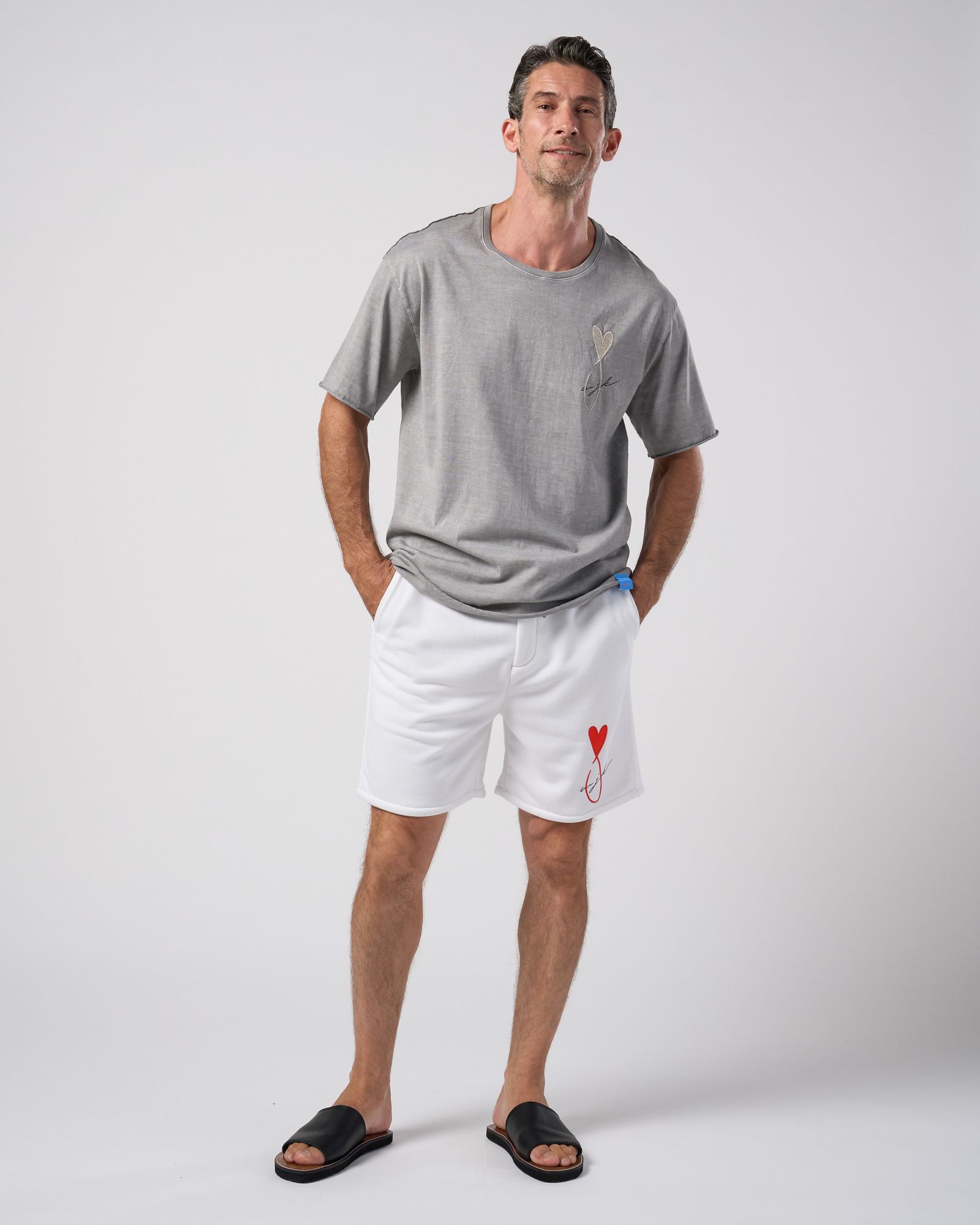 ☆先行予約☆Maison Honoré Paris× wjk  / ハートフィッシュフレンチテリーショーツ / heart fish dry french terry shorts / white 【505 hw03k】