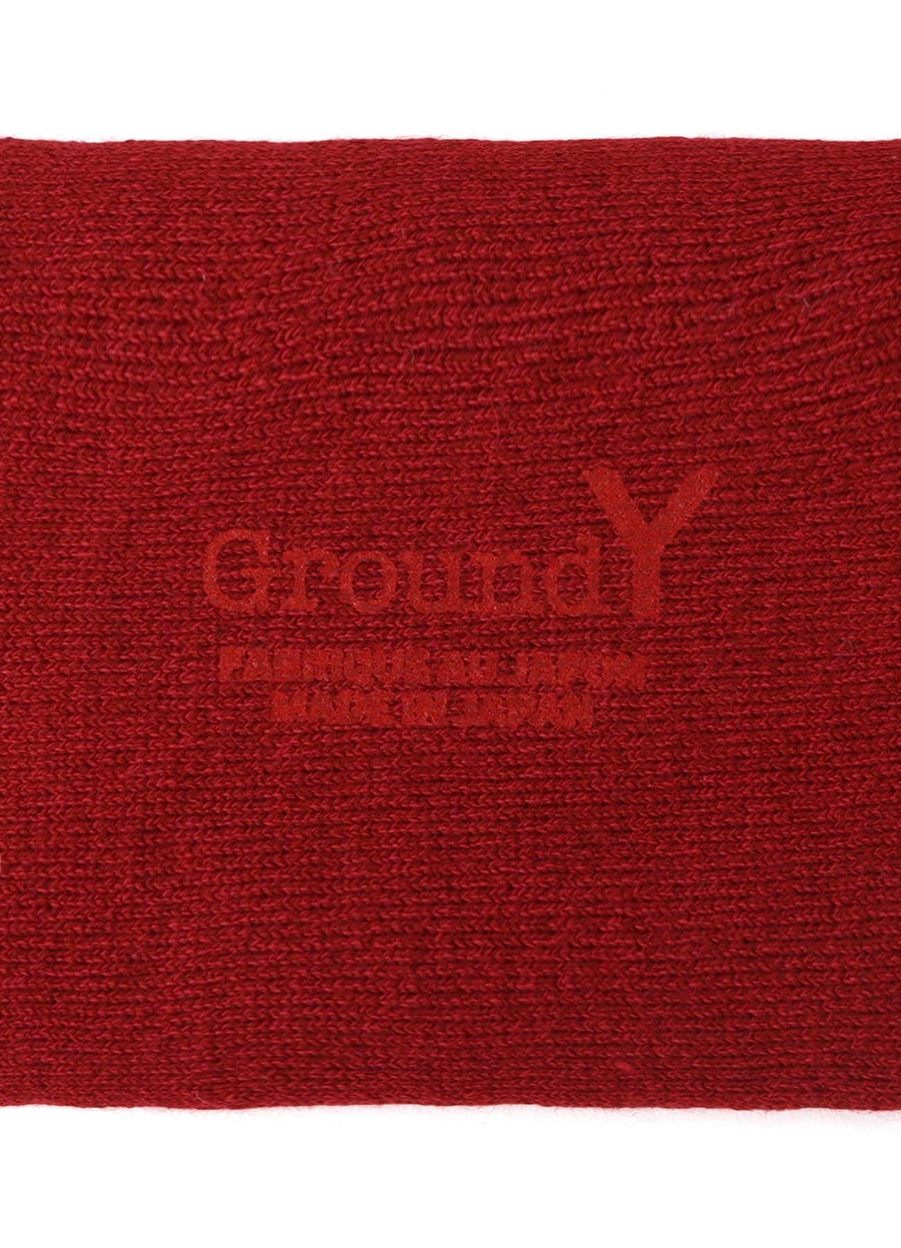 WOOL COTTON TWO TONE TUBE SOCKS / ツートンカラーチューブソックス / レッド [GL-M01-052-3-02]