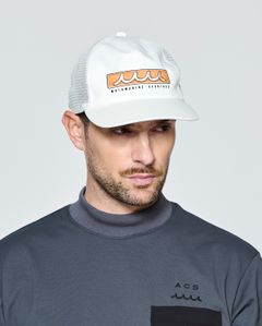 ☆先行予約☆muta MARINE × ACANTHUS  / ボックスロゴメッシュキャップ /  Box Logo Mesh Cap / WHITE【MA2721】