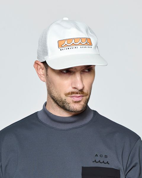 ☆先行予約☆muta MARINE × ACANTHUS  / ボックスロゴメッシュキャップ /  Box Logo Mesh Cap / WHITE【MA2721】