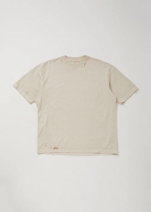 KREVA×GHOST ALMOSTBLACK / AMEGE DYEING SHORT SLEEVE T KINAKO / BEIGE [KRVGAB-C-3-3]
