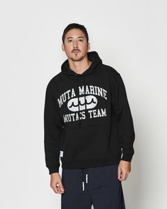 ☆先行予約☆muta MARINE × ACANTHUS  / カレッジロゴ スウェットジップフーディー / パーカー / College Logo Hooded Sweatshirt / BLACK【MA2609】