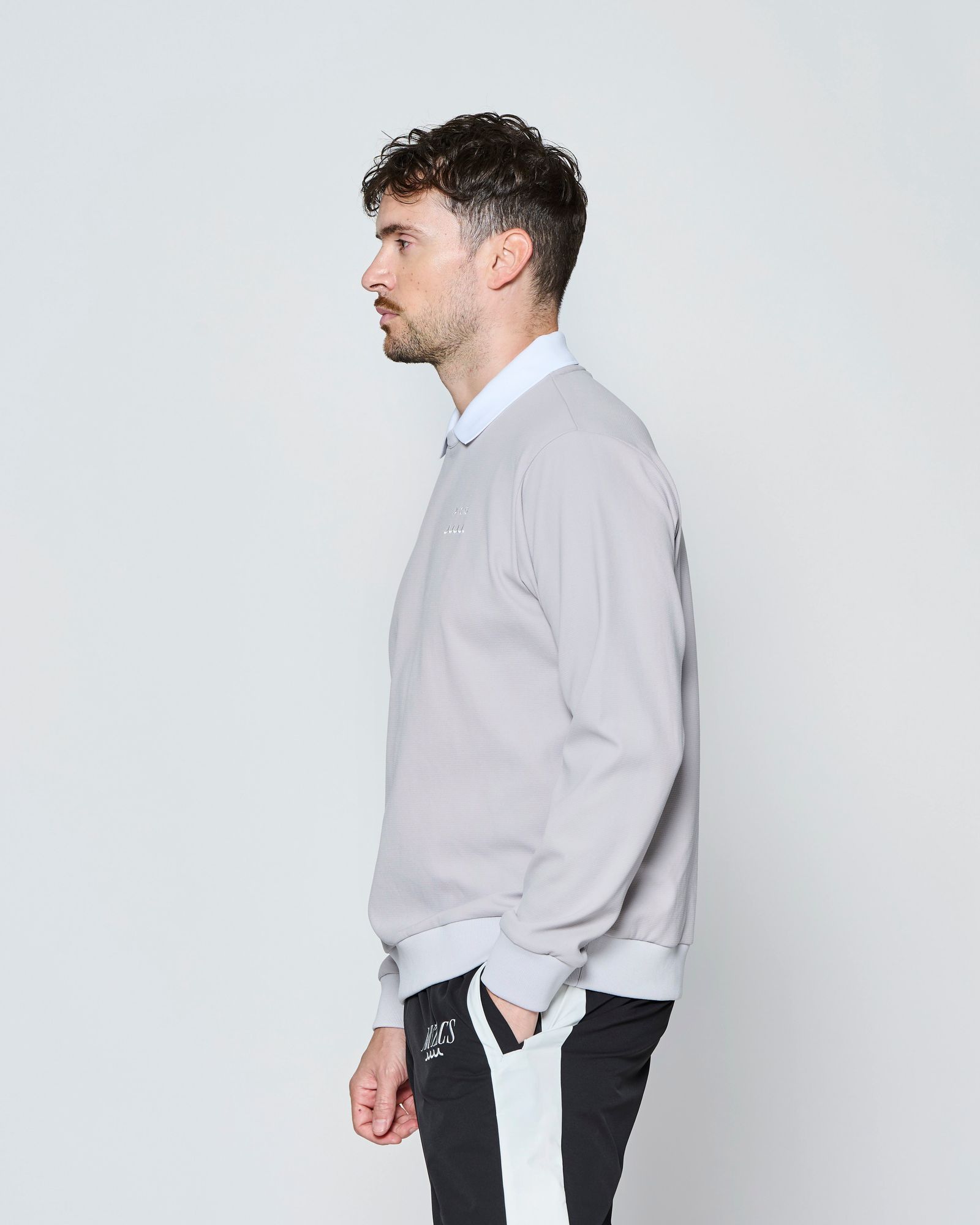 ☆先行予約☆muta MARINE × ACANTHUS  / ポロクルーネックスウェット /  Polo Crewneck / GREY【MA2710】