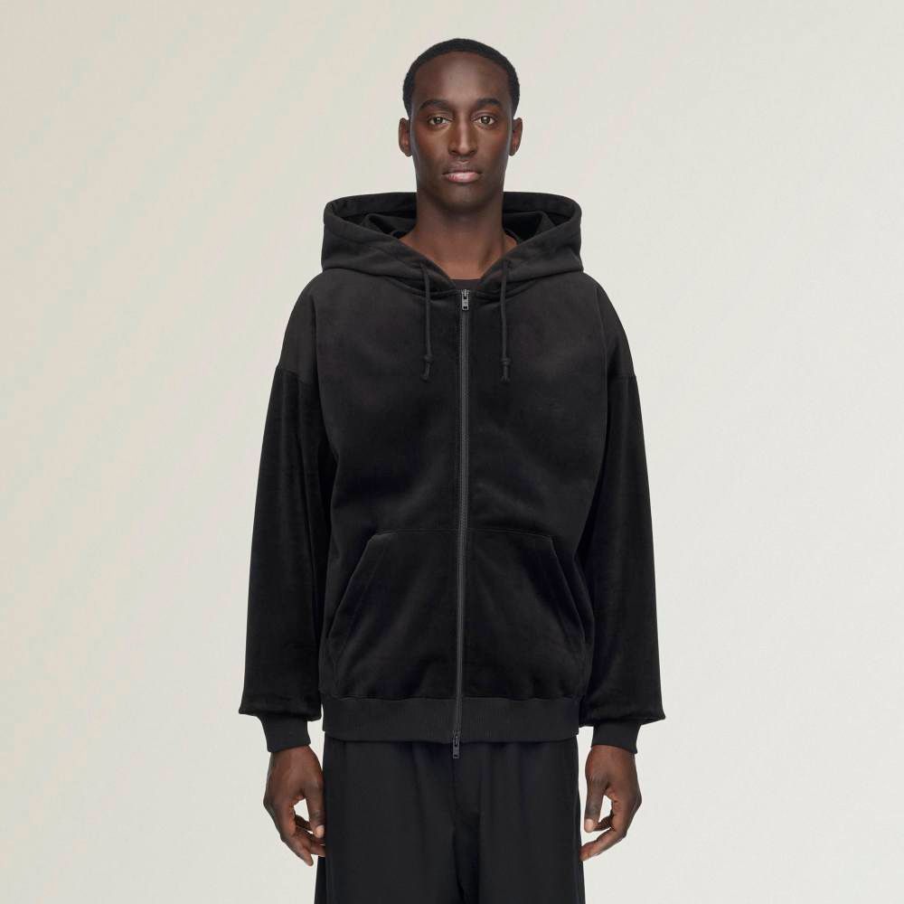 ベルベット コーデュロイ ジップ フーディー / Y-3 VELVET CORDUROY ZIP HOODIE / BLACK [IA4371-APPA26]