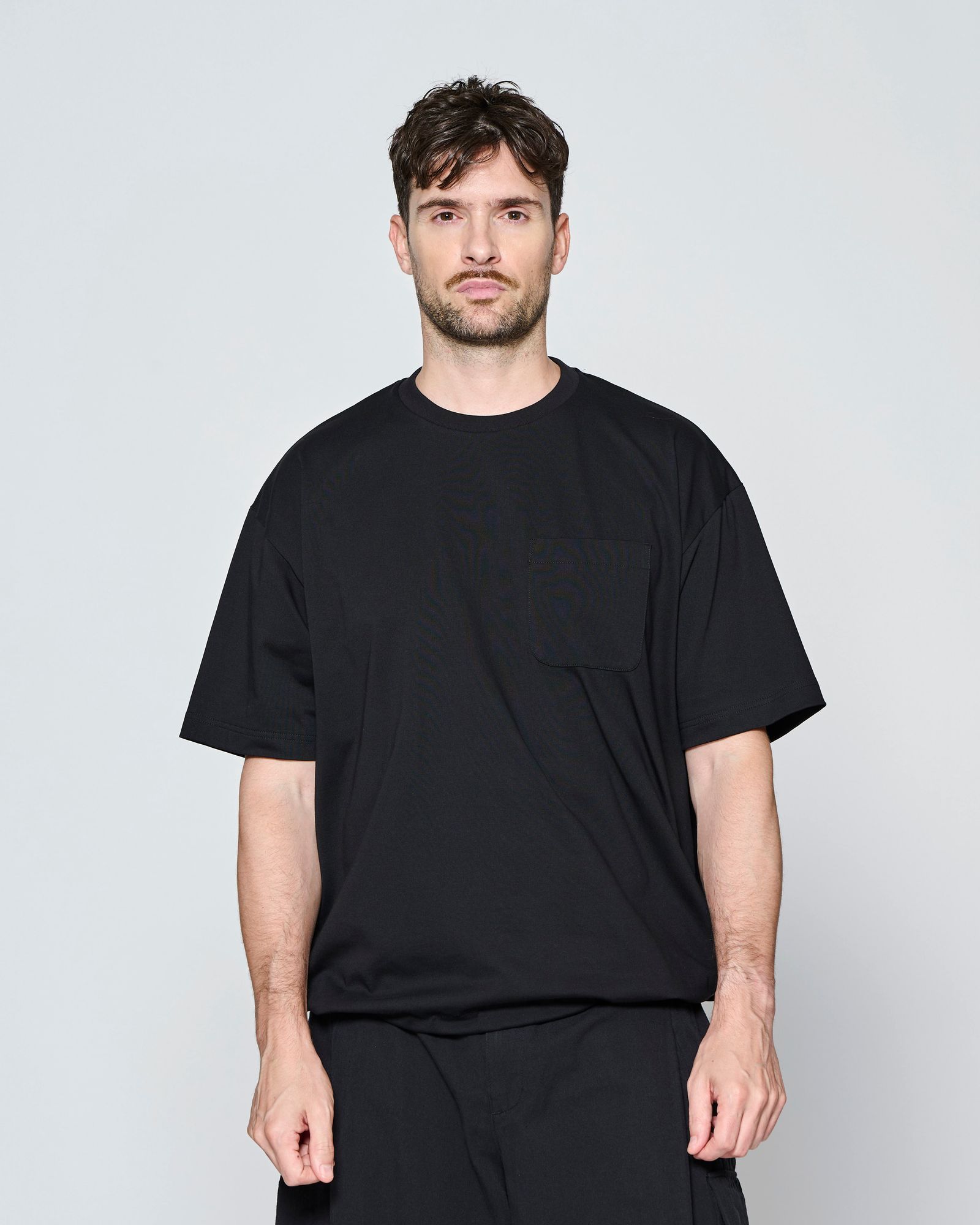 ☆先行予約☆ ドローストリング ポケットTシャツ  /  Drawstring Pocket Tee / BLACK【CT2707】