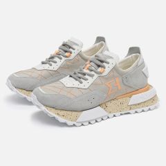 レザーテックスニーカー / NSJ600J /  GREY/MELON