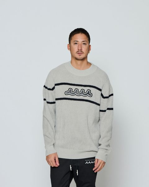 ☆先行予約☆ muta MARINE × ACANTHUS / ファーモックネックニット / Fur Mock Neck Knit / GREY 【MA2669】