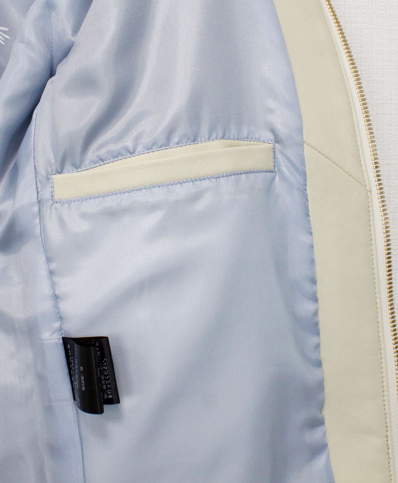 Leather No Collar Riders / レザーノーカラーライダース / WHITE / [L2421]