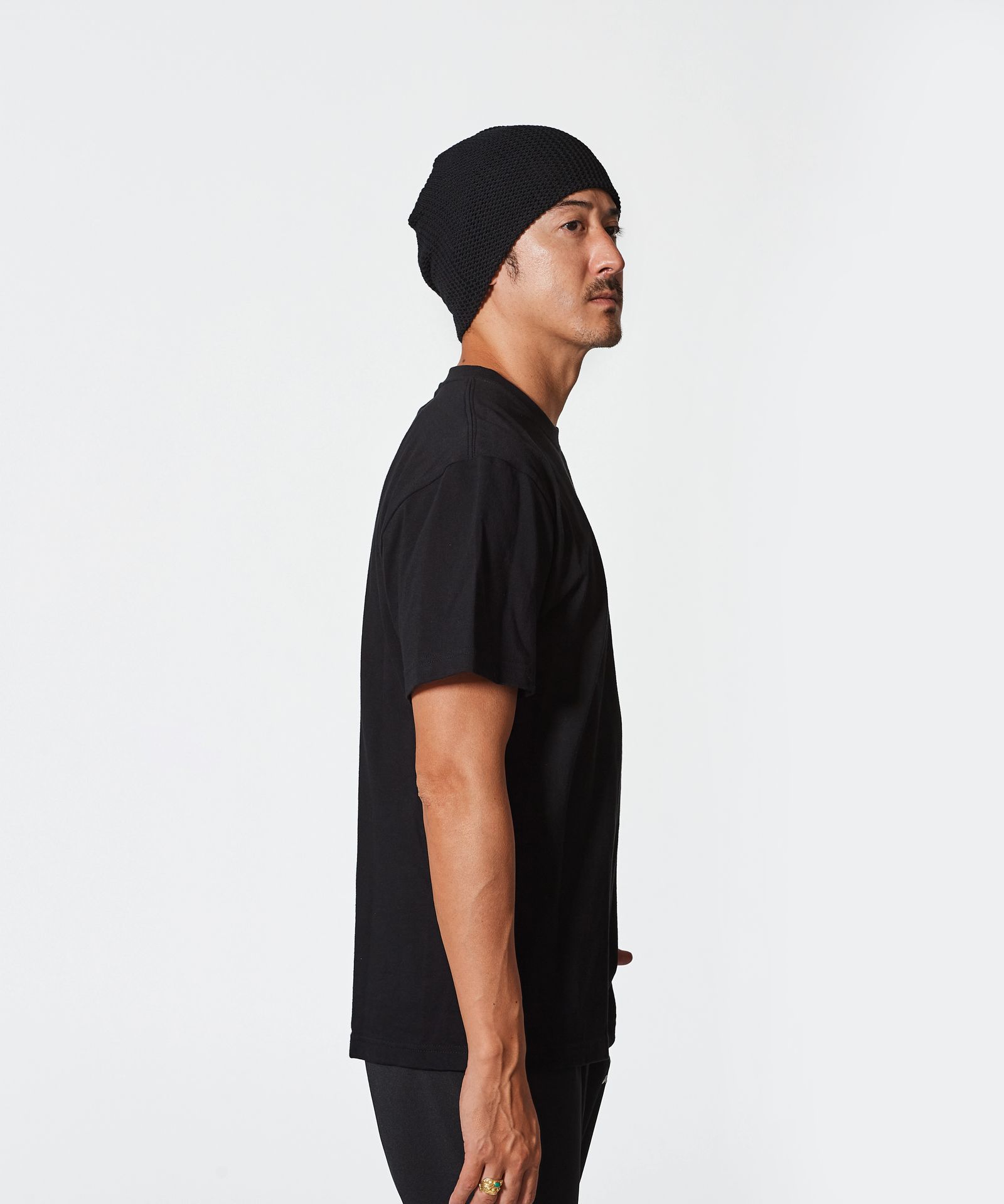 ACANTHUS × muta MARINE / muta Mesh Trimming Pocket Tee / トリミングポケットTシャツ / BLACK 【MA2517】