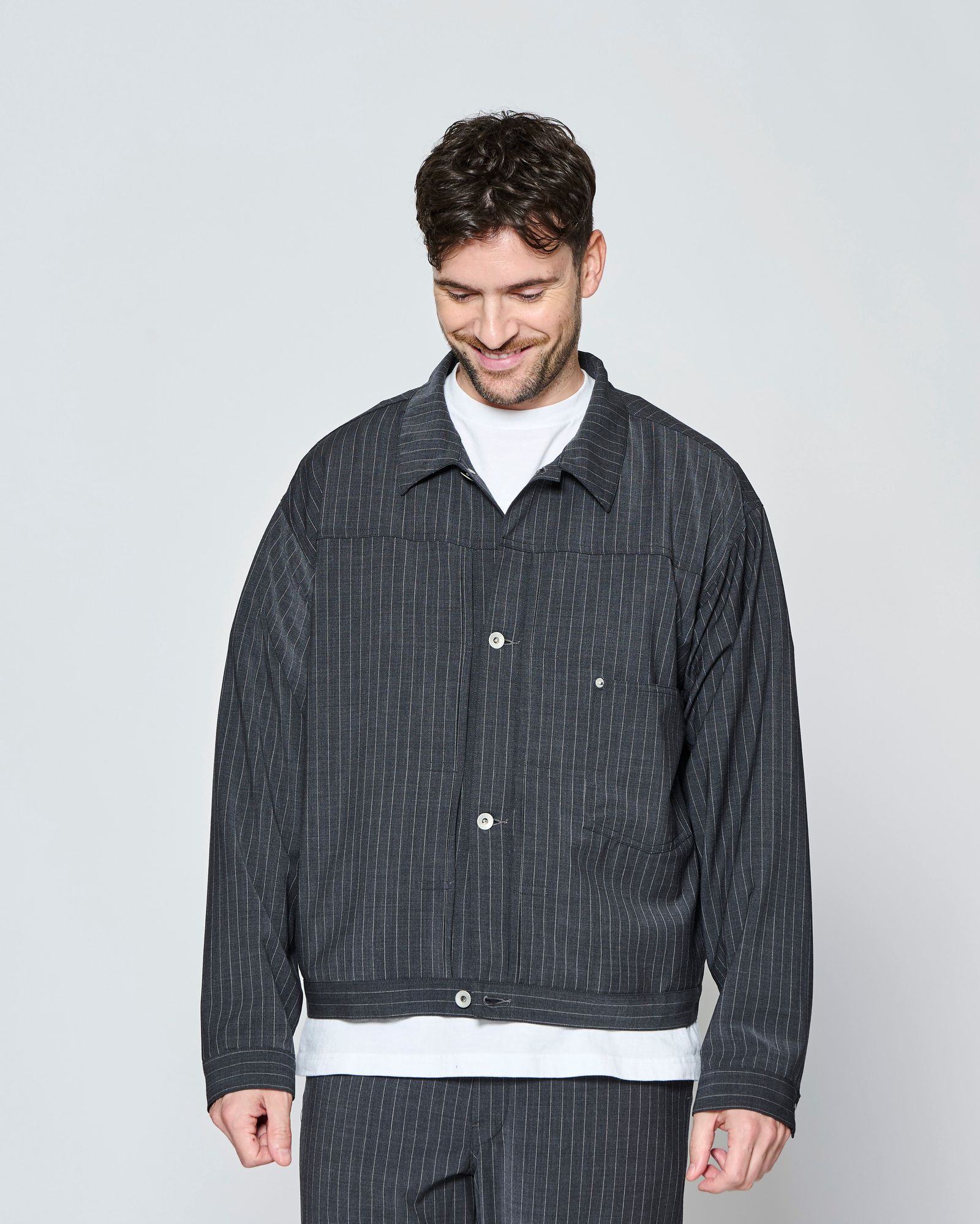 ☆先行予約☆ Type1 WWⅡ ストライプ トロピカルウール ジャケット  /  Type1 WWⅡ Stripe Tropical Wool Jacket / CHARCOAL 【JK2701】