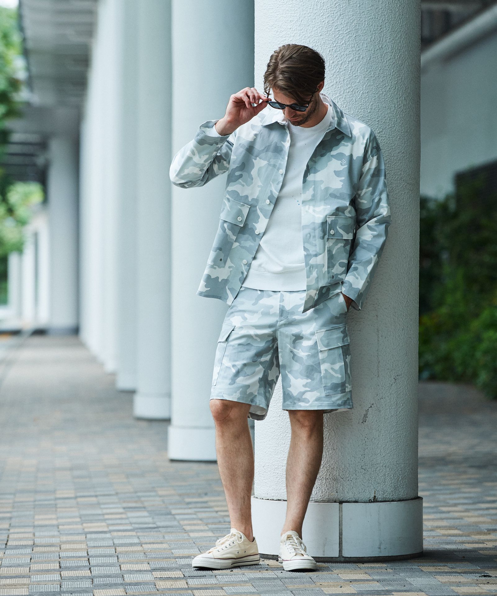 Military Shirt Jacket / ミリタリーシャツジャケット / WHITE CAMO【JK2501】