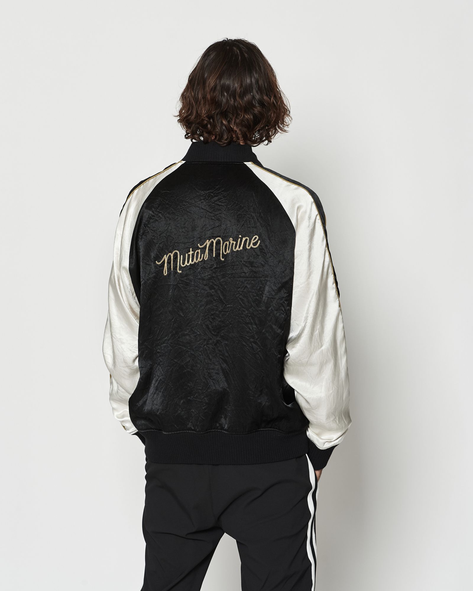 ☆先行予約☆muta MARINE × ACANTHUS  / リバーシブルスーベニアジャケット / Souvenir Jacket / BLACK 【MA2629】