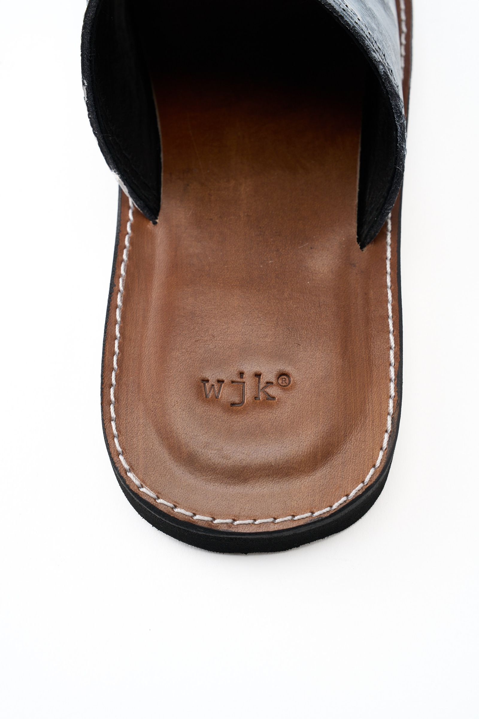 ☆先行予約☆ wjk  / レザーサンダル / artisan leather sandal / dust white 【8006 bt52k】