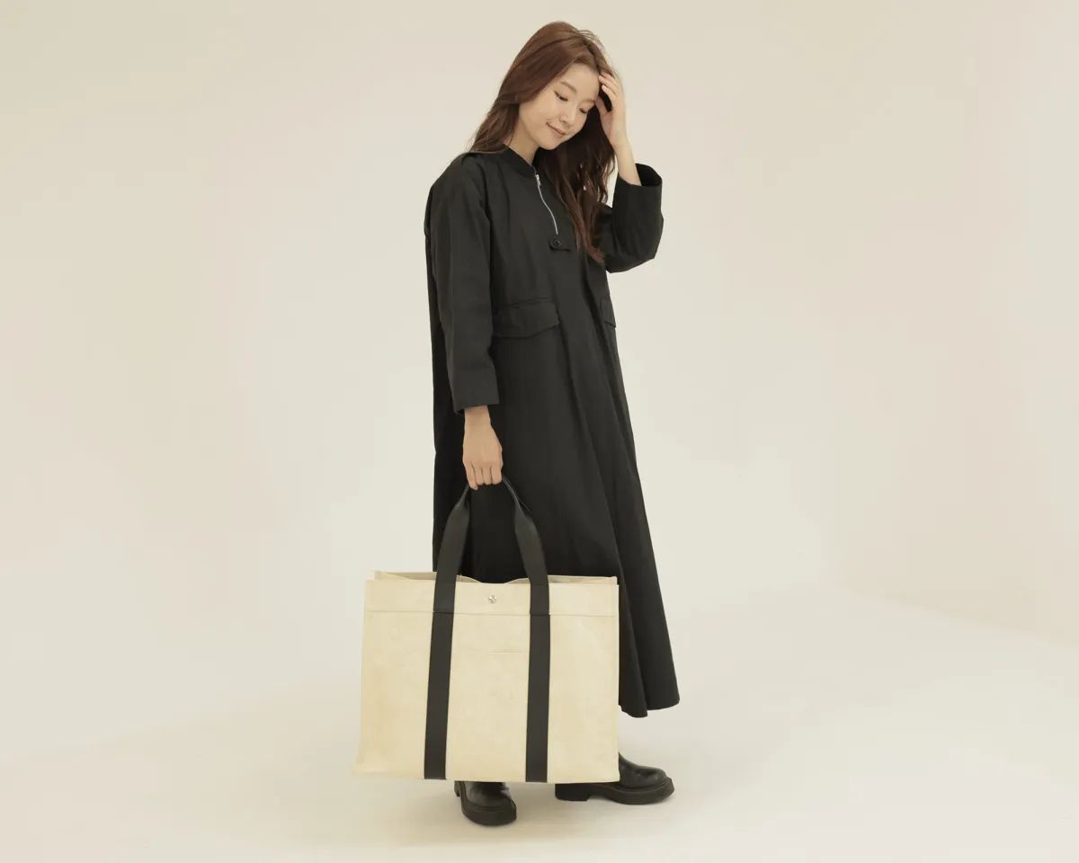 LABEL NOIR / スクエアキャンバストートバッグ GM / 2Colors [Modele 24 (GM)]