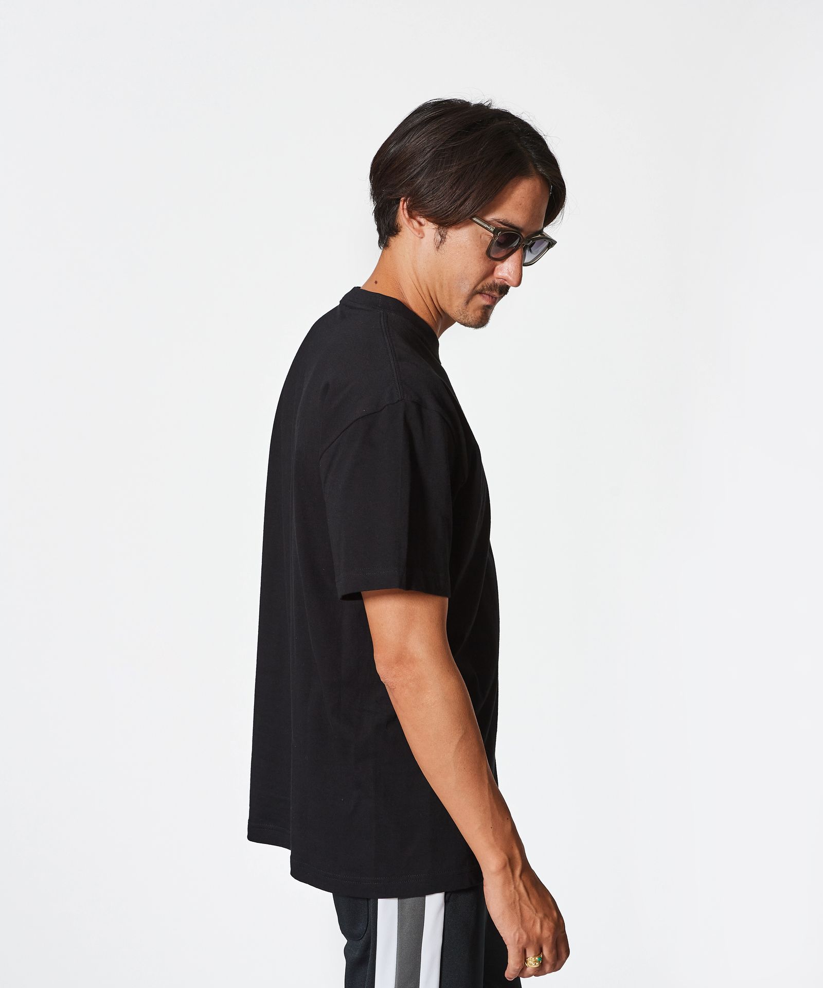 ACANTHUS × muta MARINE / muta Circle Logo Trimming Pocket Tee / トリミングポケットTシャツ / BLACK 【MA2516】